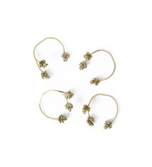 Ferm Living Forest Napkin Rings - brass - set of 4