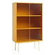 HAY COLOUR CABINET W. GLASS DOORS TALL-YELLOW