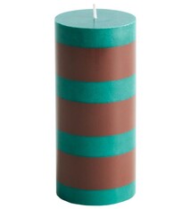 HAY COLUMN CANDLE-SMALL-GREEN AND BROWN