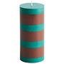COLUMN CANDLE-SMALL-GREEN AND BROWN
