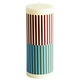 HAY COLUMN CANDLE-MEDIUM-YELLOW, BROWN, LIGHT BLUE AND ARMY