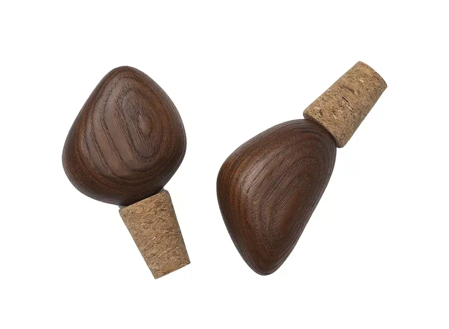 Cairn Wine Stoppers // set of 2 // Dark Brown