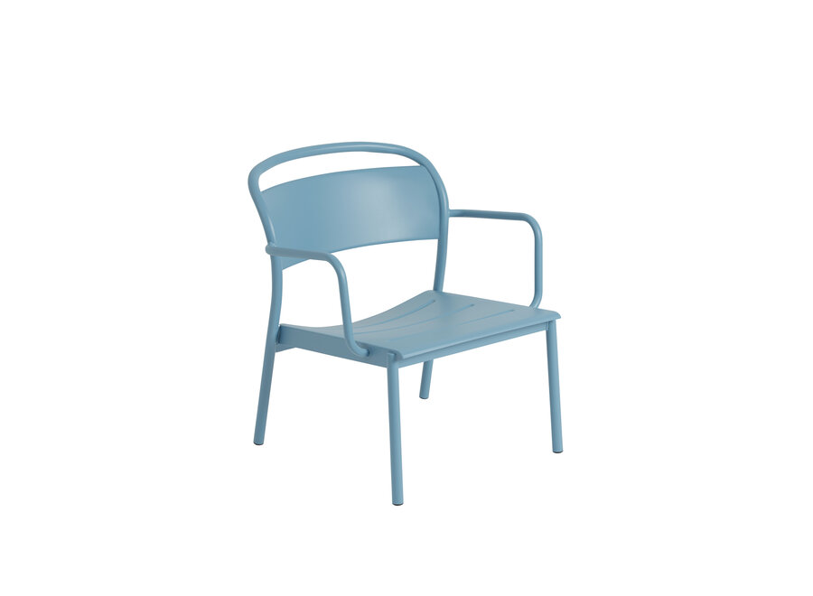 Linear Steel Lounge Armchair // pale blue