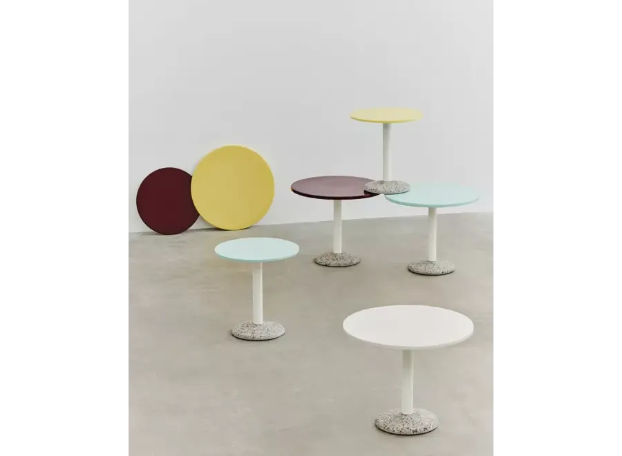 Ceramic Table - Ø90cm - Bright Yellow