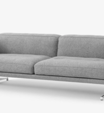 &Tradition Inland AV23 Sofa - (L228cm x D96cm) - Hallingdal 407 / Polished Aluminium