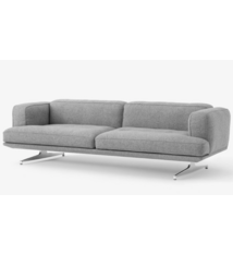 &Tradition Inland AV23 Sofa - (L228cm x D96cm) - Hallingdal 407 / Polished Aluminium