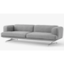 Inland AV23 Sofa - (L228cm x D96cm) - Hallingdal 407 / Polished Aluminium