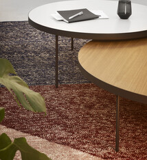 Treku Gau Coffee Table - diam. 85cm x h35cm - Kai Light Top + Vison Legs