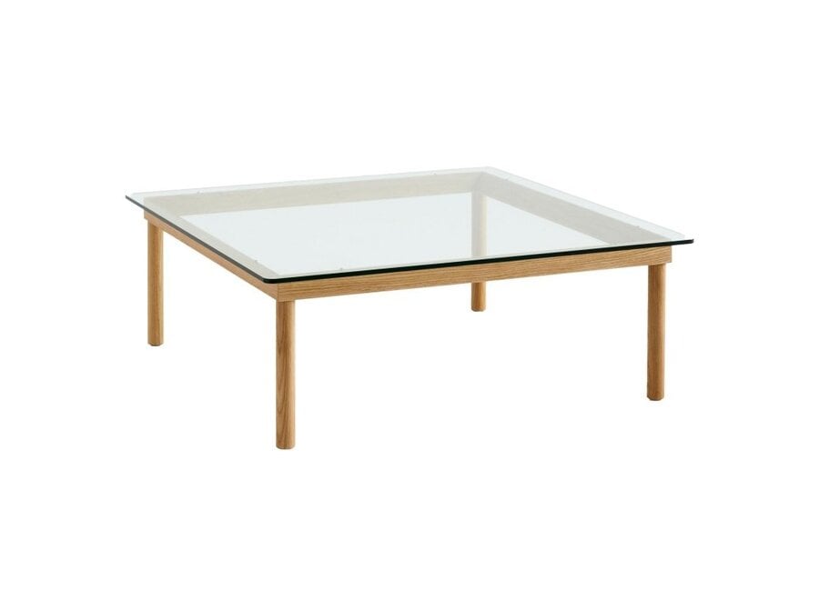 Kofi - Solid Oak Frame/Clear Glass - L100cm x W100cm x H36cm