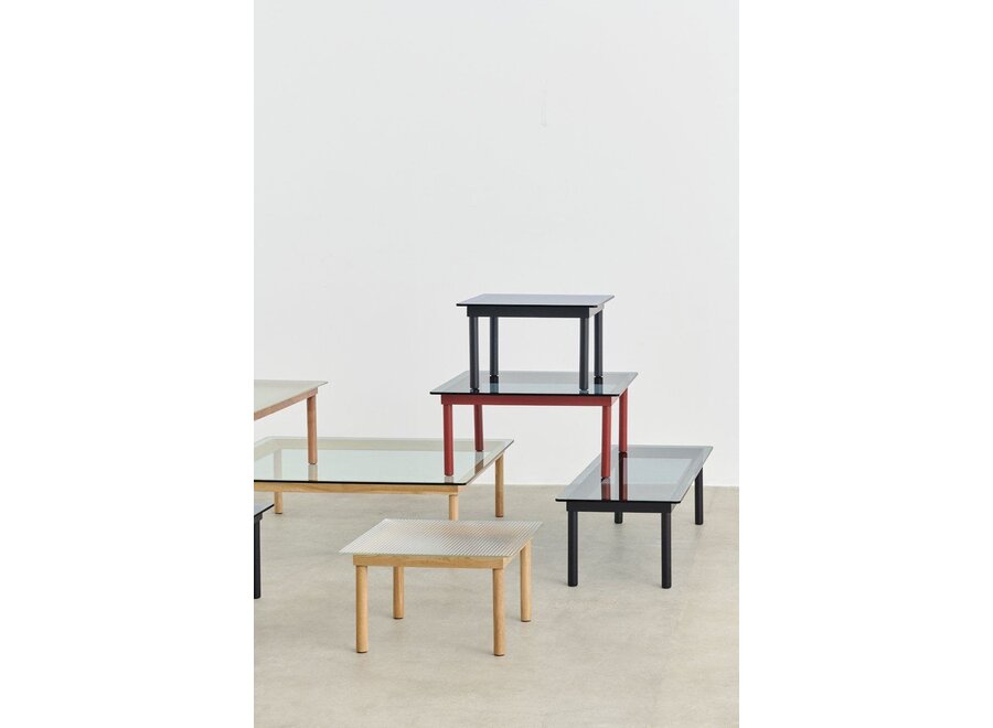 Kofi - Solid Oak Frame/Clear Glass - L100cm x W100cm x H36cm