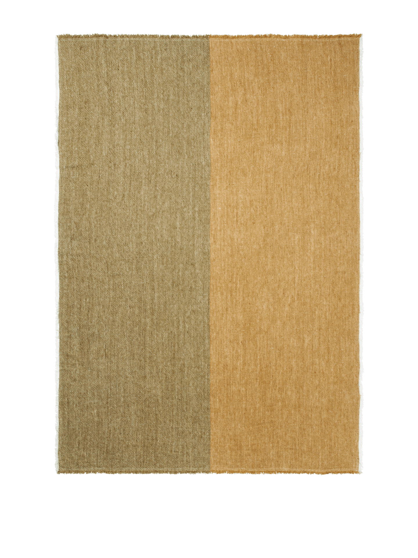 Ferm Living Pila Linen Throw // khaki / Aged Gold