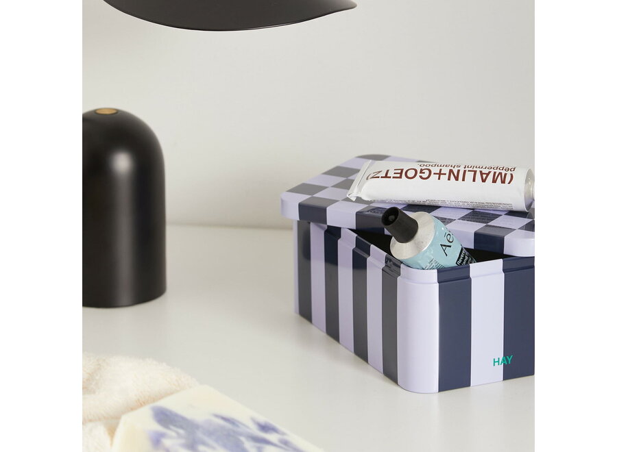 Tin Container // Small / Dark blue en lavender