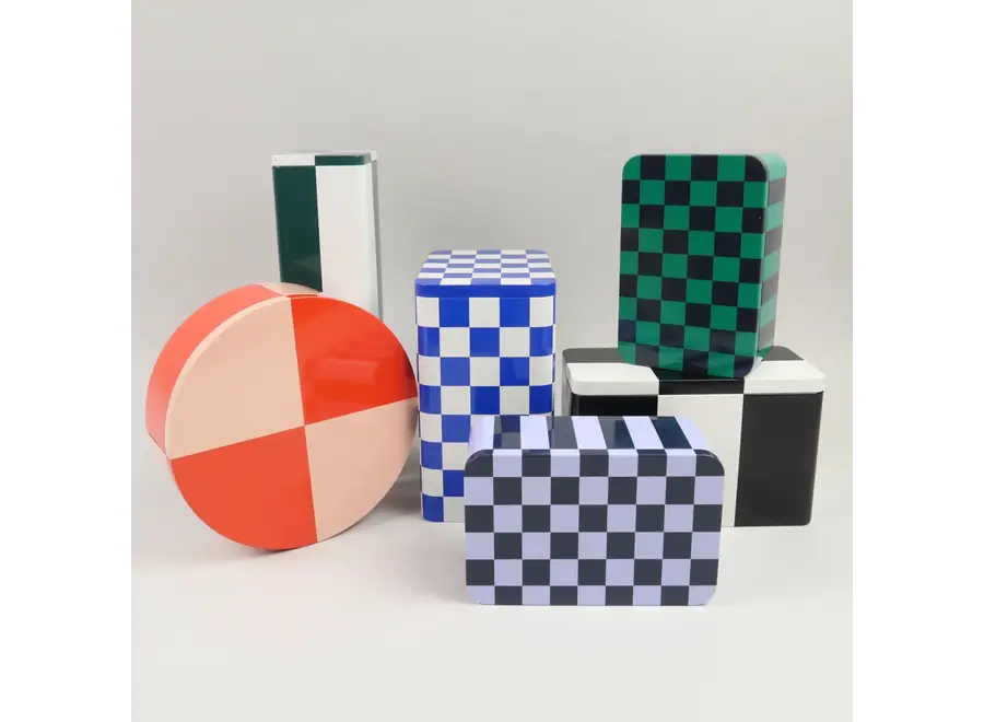 Tin Container // Small / Dark blue en lavender