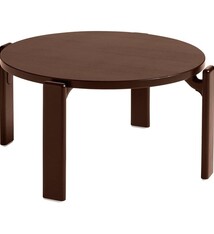 HAY Rey Coffee Table // Ø66,5 x H32 / Umber brown water-based lacquered beech