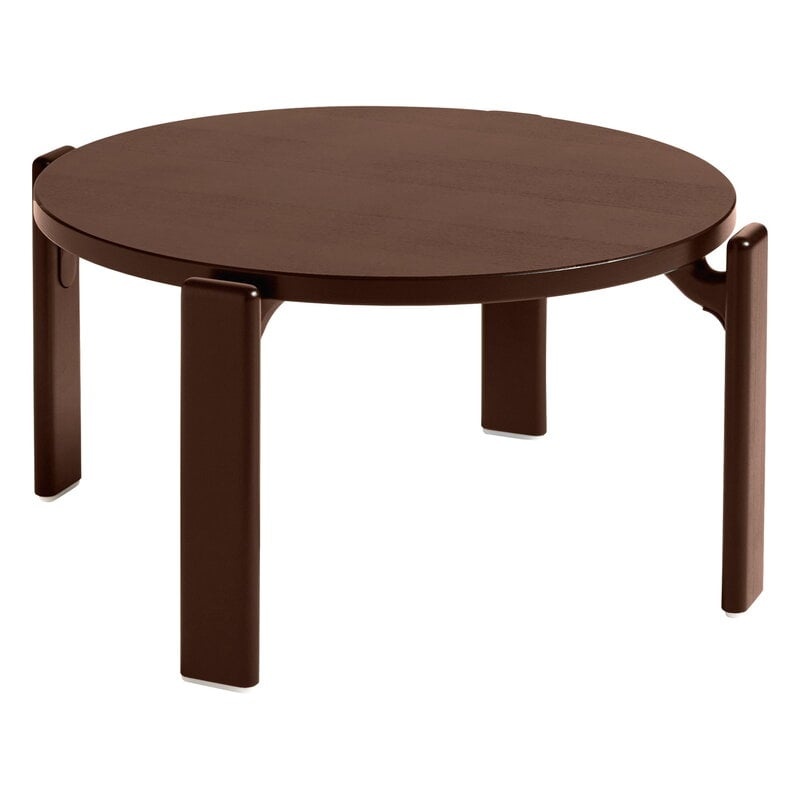 HAY Rey Coffee Table // Ø66,5 x H32 / Umber brown water-based lacquered beech