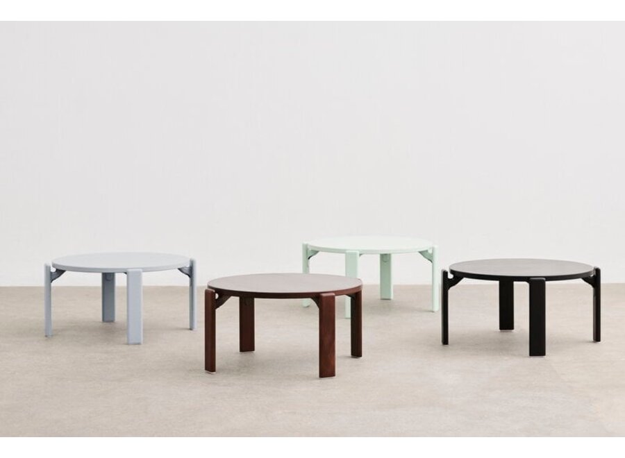 Rey Coffee Table // Ø66,5 x H32 / Umber brown water-based lacquered beech