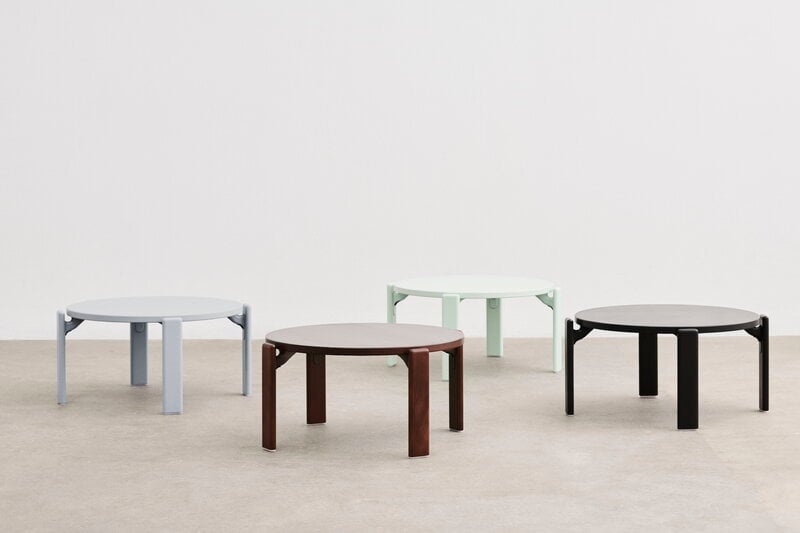 HAY Rey Coffee Table // Ø66,5 x H32 / Umber brown water-based lacquered beech