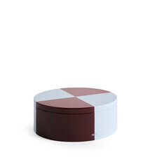 HAY Tin Container // Round / Burgundy en ice blue