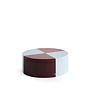 Tin Container // Round / Burgundy en ice blue