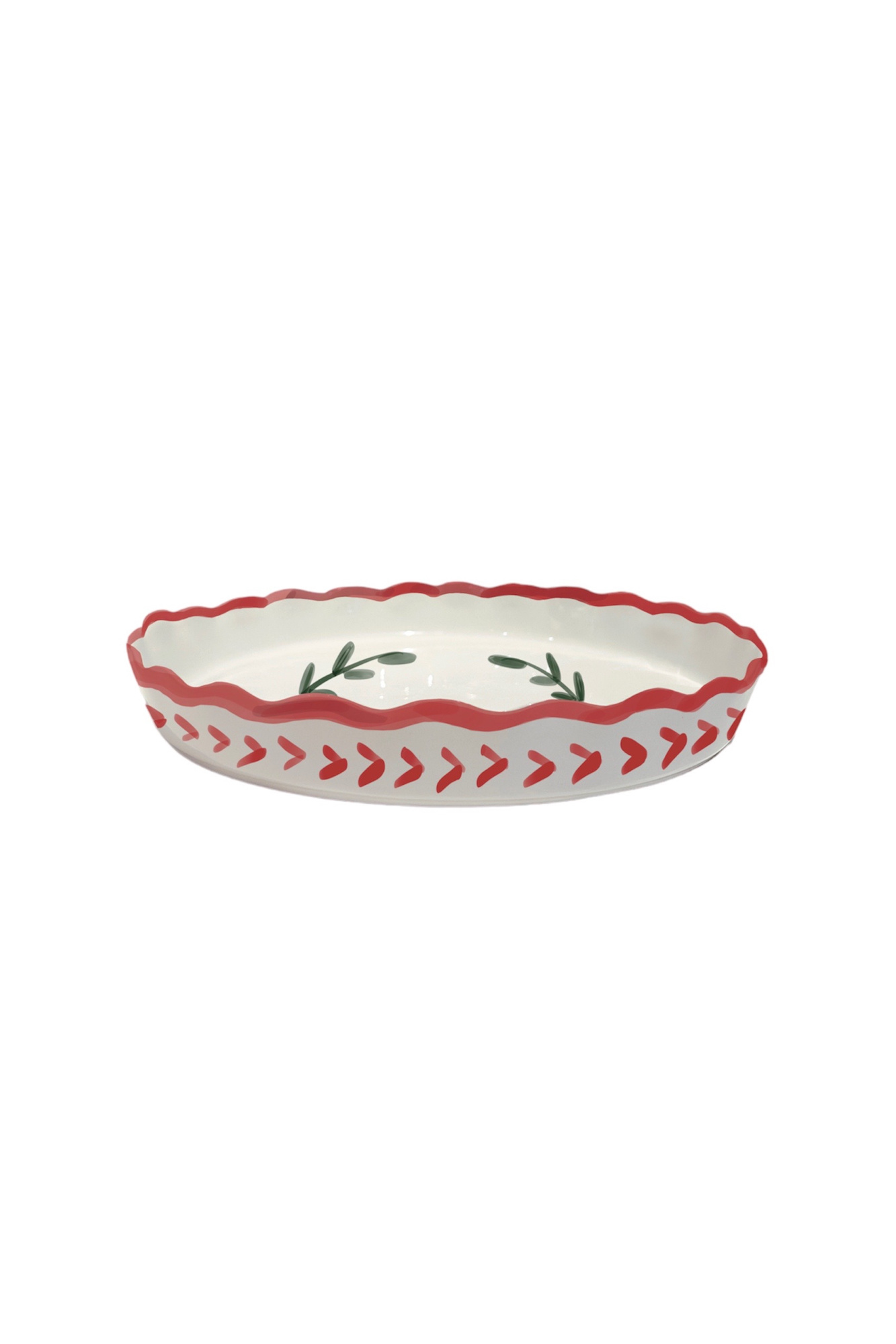 Val Pottery Val Pottery // Pie Plate / rood / D32cm