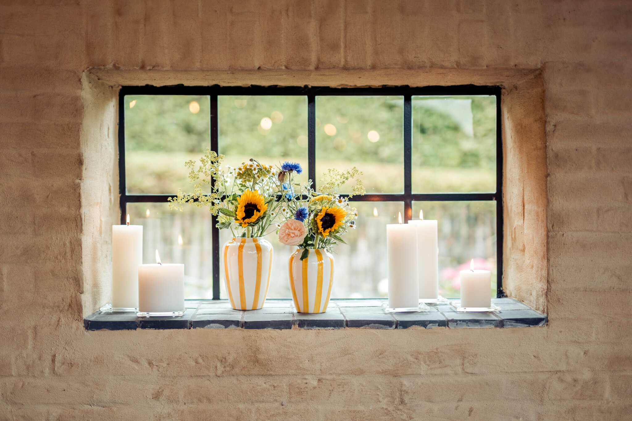 Val Pottery Val Pottery // Funky Flower XXL / Donkergroen / H30cm