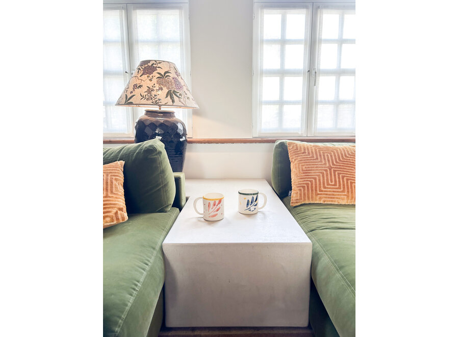 Val Pottery // Lucia mug / dark orange feathers