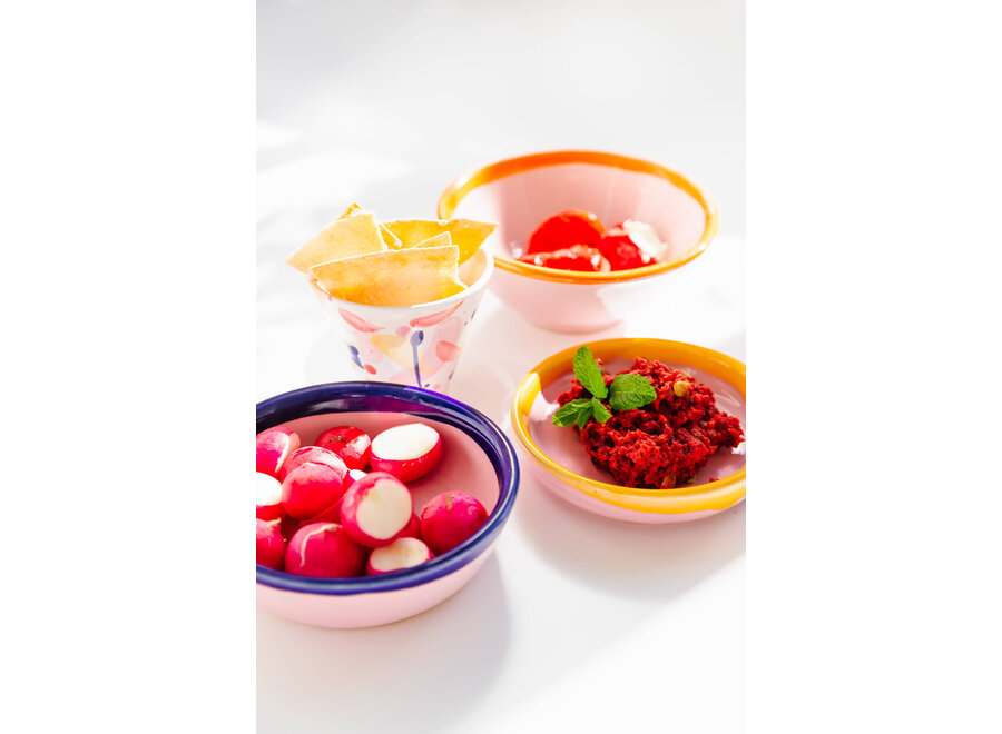 Val Pottery // Bowl Inez / Donkergroen en donkeroranje / D15