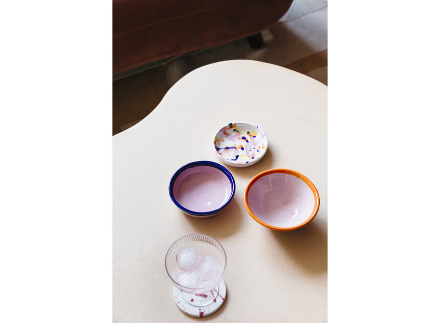 Val Pottery // Bowl Inez / Donkergroen en donkeroranje / D15