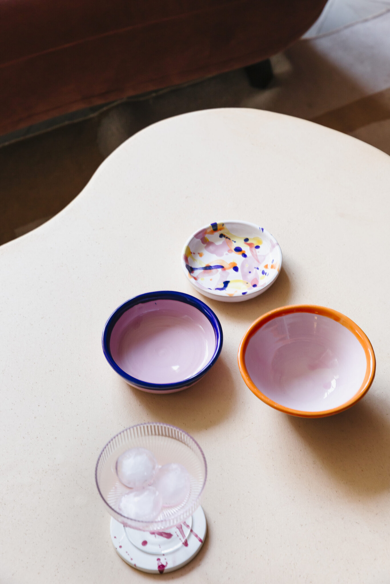 Val Pottery Val Pottery // Bowl Inez / Donkergroen en donkeroranje / D15