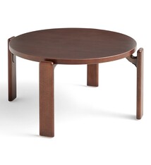 HAY Rey Coffee Table // Ø66,5 x H32 / Umber brown water-based lacquered beech