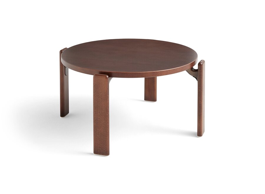 Rey Coffee Table // Ø66,5 x H32 / Umber brown water-based lacquered beech