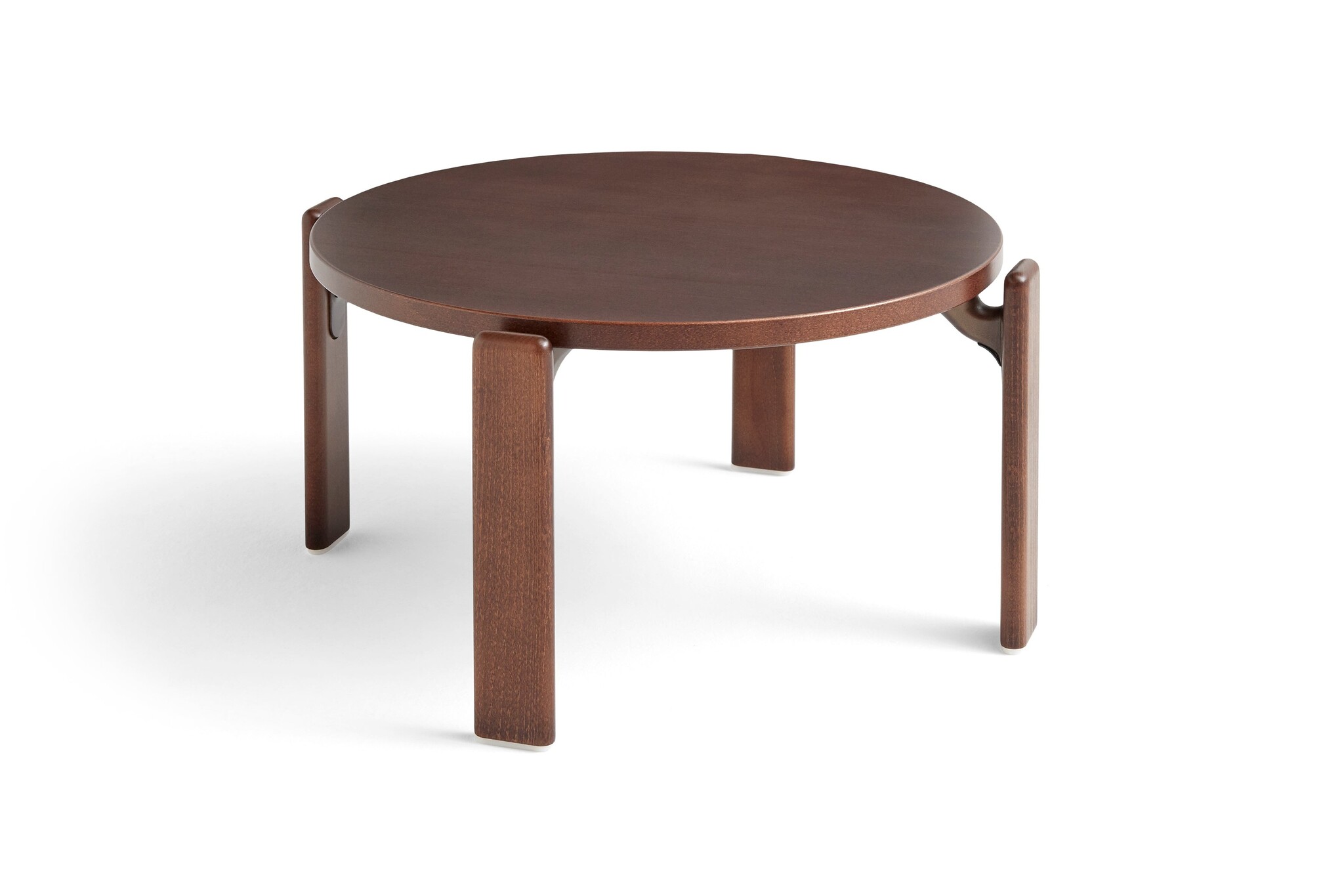 HAY Rey Coffee Table // Ø66,5 x H32 / Umber brown water-based lacquered beech