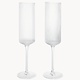Ferm Living FERM LIVING // RIPPLE CHAMPAGNE FLUTES / SET OF 2 / CLEAR
