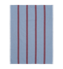 Ferm Living FERM LIVING // HALE TEA TOWEL / FADED BLUE-BURGUNDY