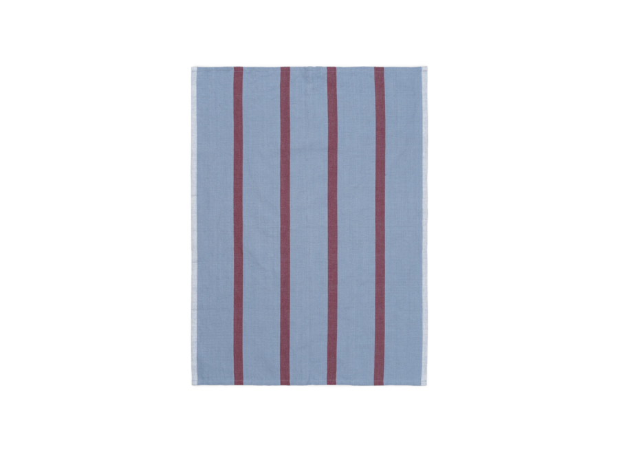 FERM LIVING // HALE TEA TOWEL / FADED BLUE-BURGUNDY