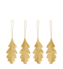 Ferm Living FERM LIVING // OAK LEAF BRASS ORNAMENTS / SET OF 4 / BRASS