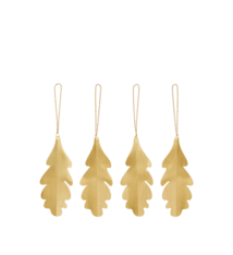 Ferm Living FERM LIVING // OAK LEAF BRASS ORNAMENTS / SET OF 4 / BRASS