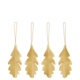 Ferm Living FERM LIVING // OAK LEAF BRASS ORNAMENTS / SET OF 4 / BRASS