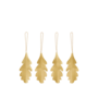 FERM LIVING // OAK LEAF BRASS ORNAMENTS / SET OF 4 / BRASS