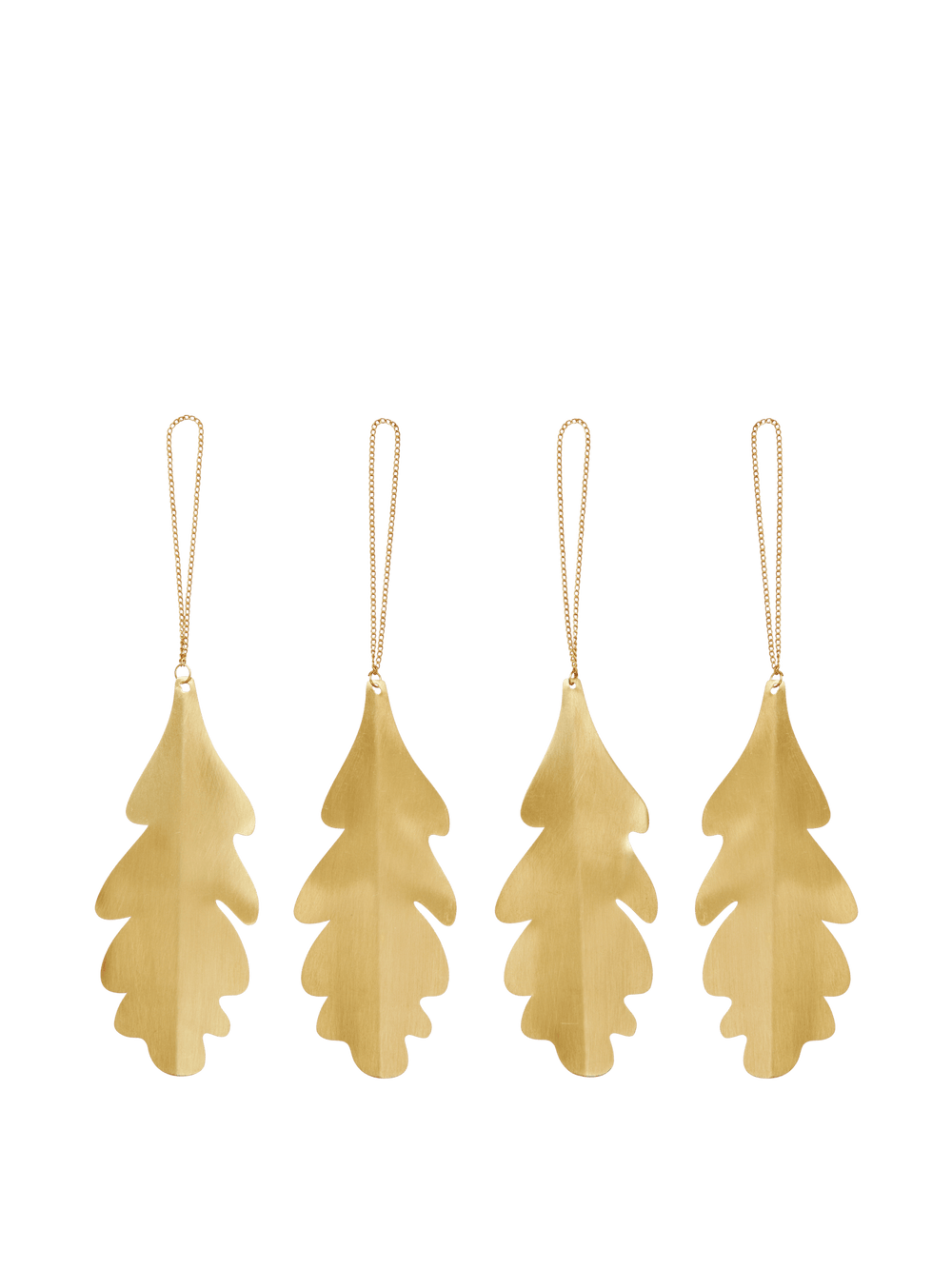 Ferm Living FERM LIVING // OAK LEAF BRASS ORNAMENTS / SET OF 4 / BRASS