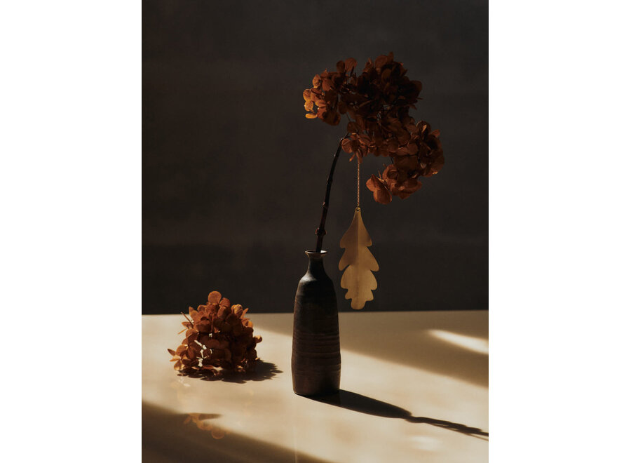 FERM LIVING // OAK LEAF BRASS ORNAMENTS / SET OF 4 / BRASS