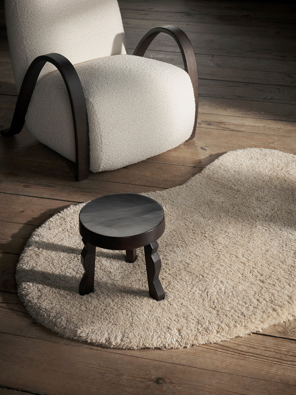 Ferm Living FERM LIVING // FORMA WOOL RUG / SMALL / OFF-WHITE