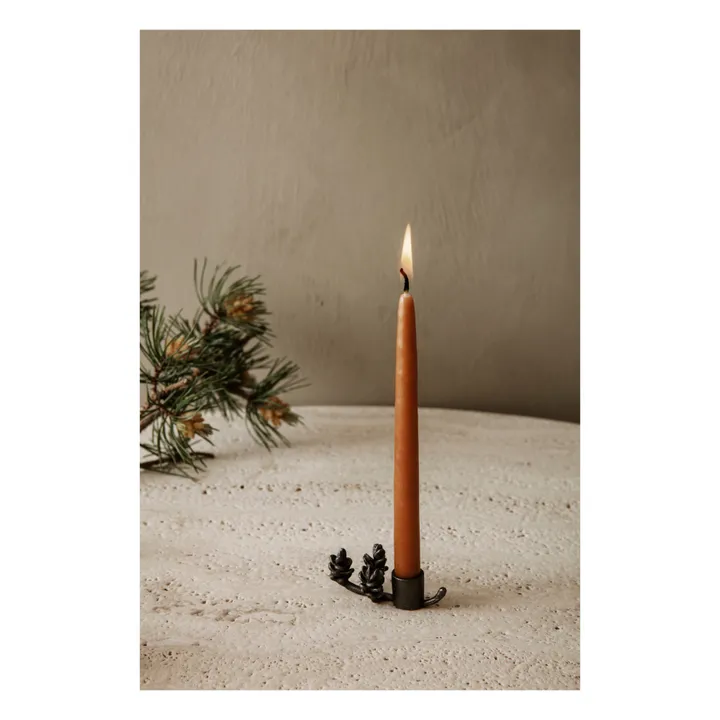 Ferm Living Forest candle holder  // Black brass