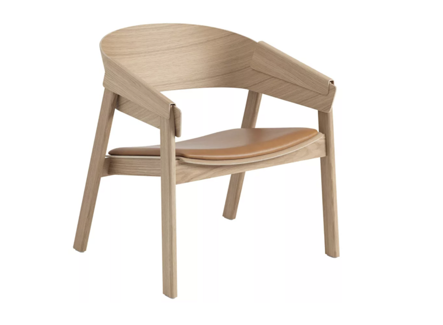 SHOWROOM // Cover lounge chair / Eik + Leer - Cognac