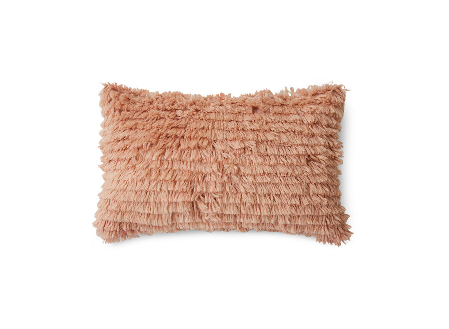 Fluffy cushion / blush / 60 x 40