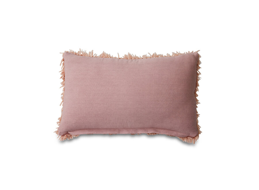 Fluffy cushion / blush / 60 x 40