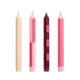 Pattern Candle//Pink and Bordeaux /Blue and Silver/Blue and Bordeaux