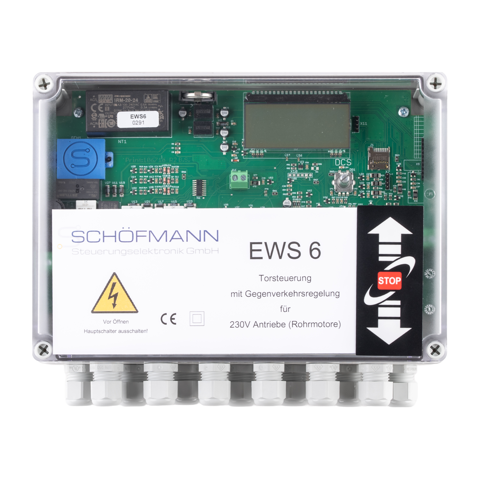 EWS- 6 - Roll-(gitter)torsteuerung für Rohrmotore