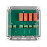 Coupling relay circuit board, 4-fold, potential-free changeover contact.