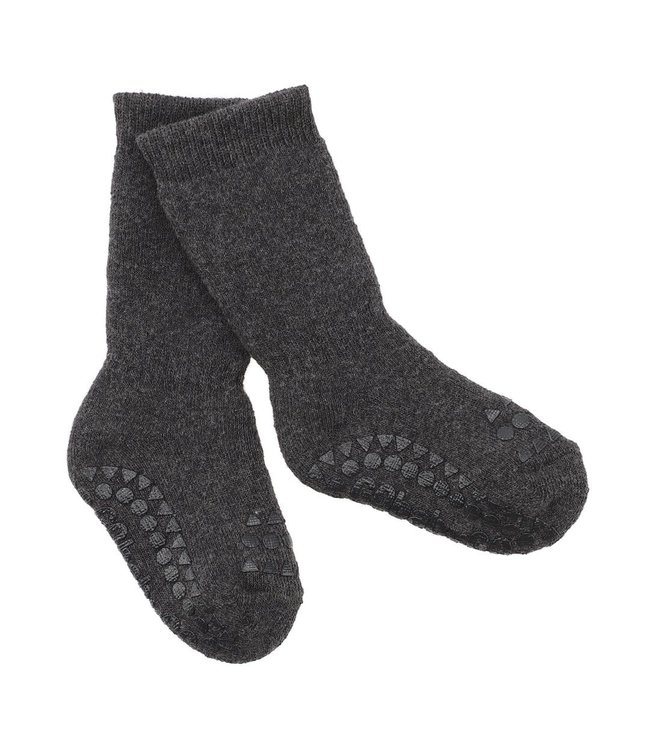 Non-slip socks dark grey melange